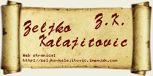 Željko Kalajitović vizit kartica